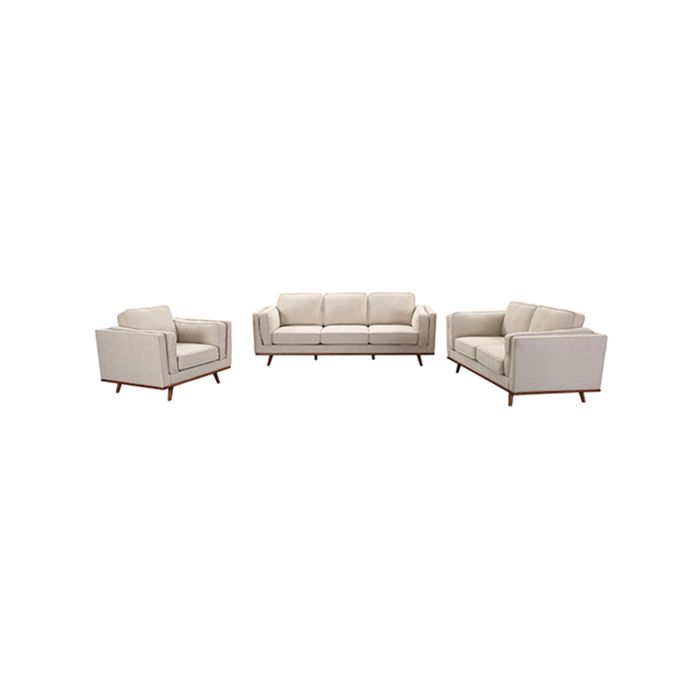 3+2+1 Seater Beige Colour Fabric Sofa Set