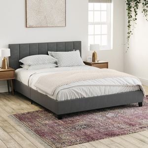 Ormond King Charcoal Fabric Bed Frame