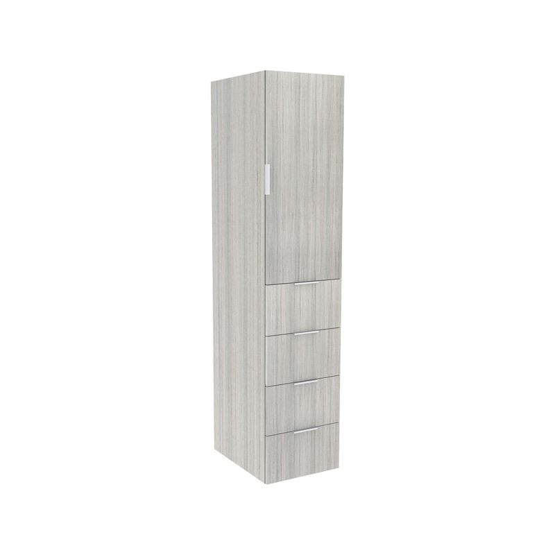 Lugna 2048 x 450 x 580mm Mist Hanging 4 Drawers Right Hinged Door Storage Cabinet
