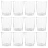 Argon Tableware 230ml Water Glasses - Set Of 12 Drinking Tumblers - Straight-sided Everyday Durable Soda Lime Glassware Set