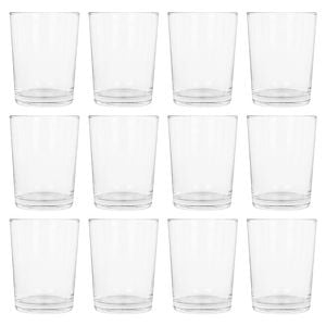 Argon Tableware 230ml Water Glasses - Set Of 12 Drinking Tumblers - Straight-sided Everyday Durable Soda Lime Glassware Set