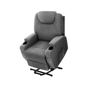 Artiss Massage Recliner Chair Grey Fabric