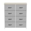 Ufurniture Chest of 8 Drawers Fabric Storage Cabinet Biege