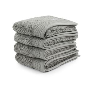 4pc Onkaparinga 45x65cm Avalon Hand Towel 550GSM Warm Silver
