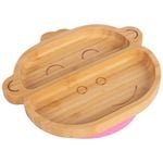 Tiny Dining Bamboo Monkey Baby Feeding Plate with Suction Cup