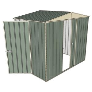 Build-a-Shed 2.3 x 1.5 x 2.3m Front Gable Dual Door Narrow Shed - Green