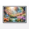 A Pond with Flowers in Nature  Print 100% Australian Made 120x90cm  (Poster)