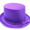 SATIN TOP HAT Costume Party Cap Fancy Dress Trilby Fedora One Size Purple