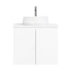 CIBO 600mm White Nordic Wall Hung Bathroom Vanity With White Matte Pod Basin