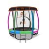 Kahuna Trampoline 6ft With Basketball Set & Roof Cover- Rainbow