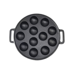 YES4HOMES 12 Holes Mini Cast Iron Cake Pan Mini Dutch Pancake Cake Pan
