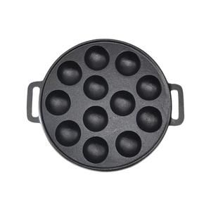 Yes4homes 12 Holes Mini Cast Iron Cake Pan Mini Dutch Pancake Cake Pan
