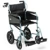 Escape Wheelchair, Transit Attendant Propelled, Standard, Silver Blue - Silver Blue