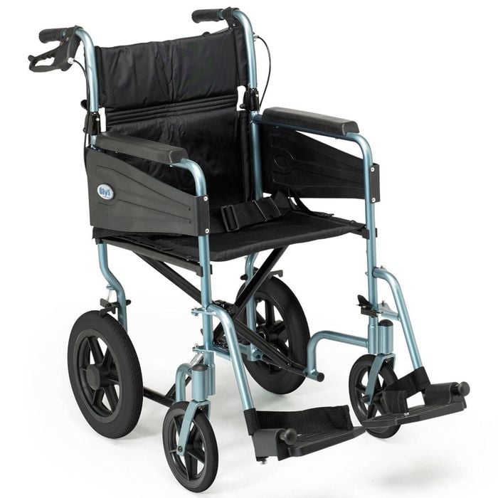 Escape Wheelchair, Transit Attendant Propelled, Standard, Silver Blue - Silver Blue