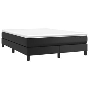 vidaXL Bed Frame Mattress Base Bedstead Black 153x203 cm Queen Size Faux Leather