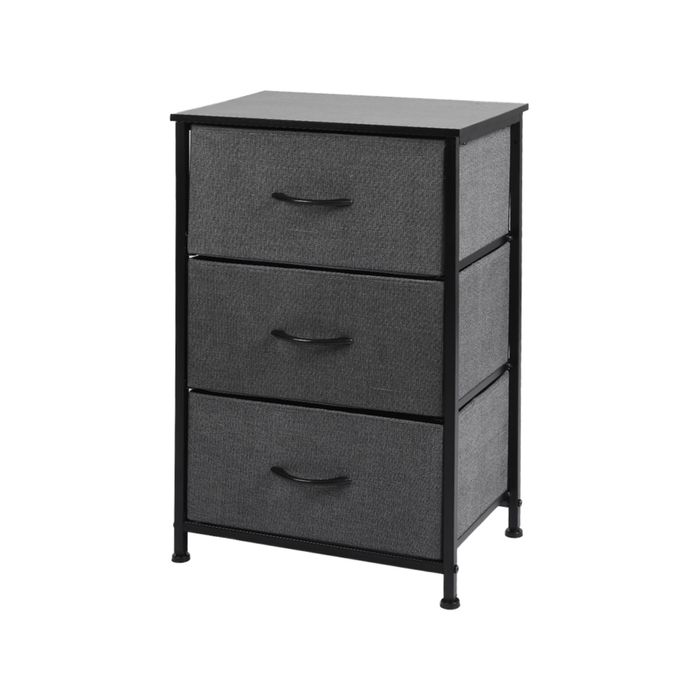 Levede 3 Chest of Drawers Storage Cabinet Dark Grey