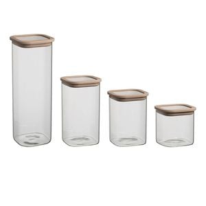 Ecology Store Set Of 4 Square Canisters