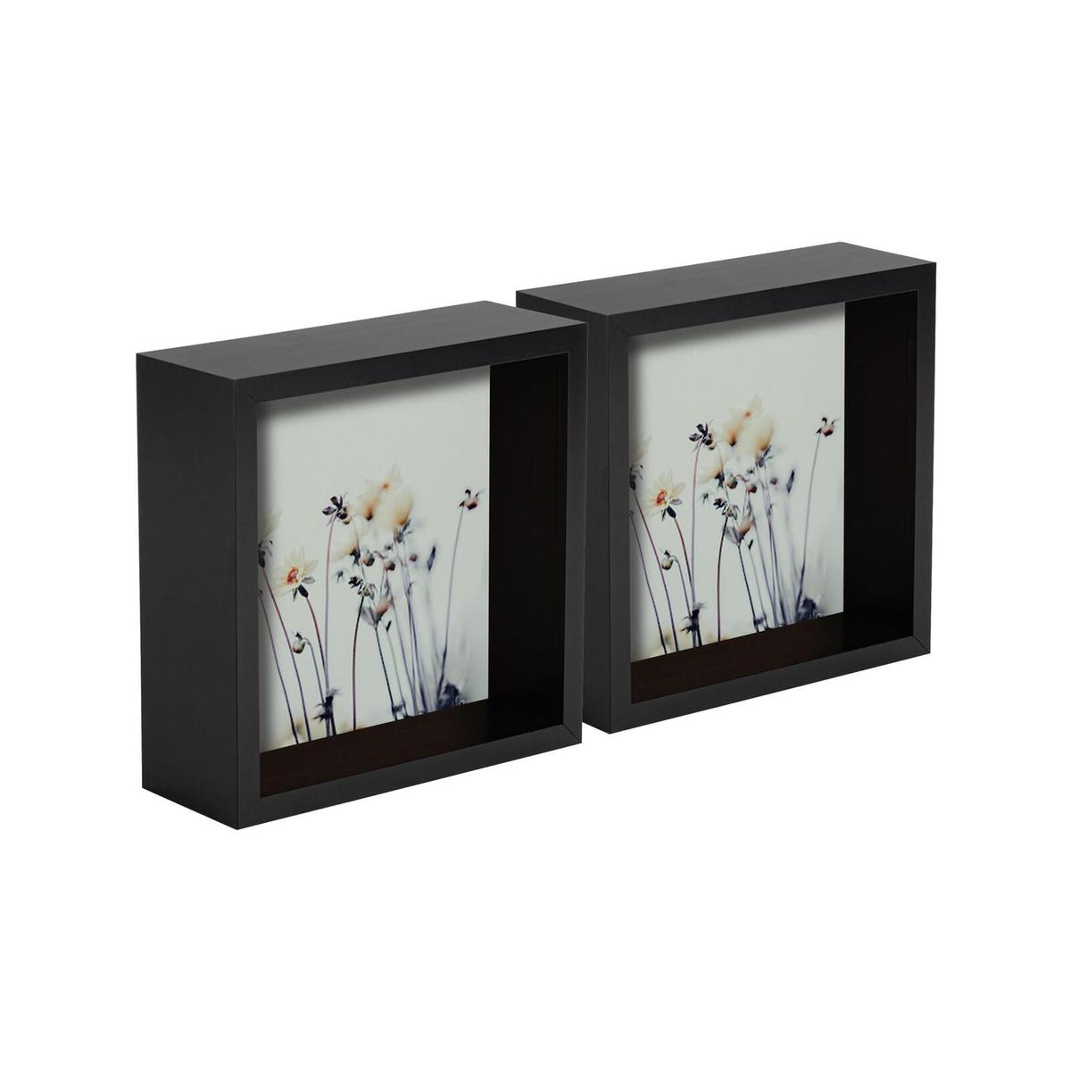 Nicola Spring 5 Piece Box Photo Frame Set - 6 x 6 Square Acrylic Frame ...