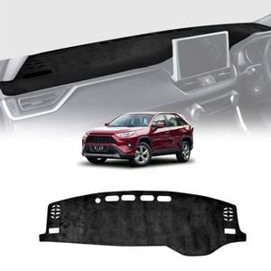 Luxury 3D Dash Mat Pad Cover Non-Slip for Toyota RAV4 Rav 4 XA50 2019-2025 Microfiber Leather