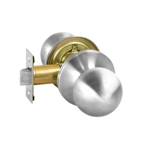 Delf Satin Chrome Valencia Passage Knob Set