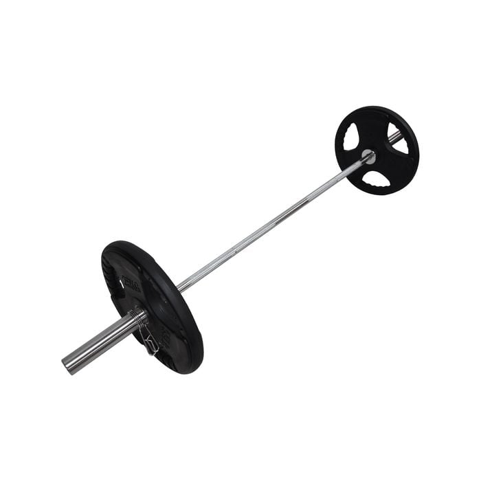 62kg - 180cm Olympic Barbell + Rubber Coated Weight Plate - 25kg x 2