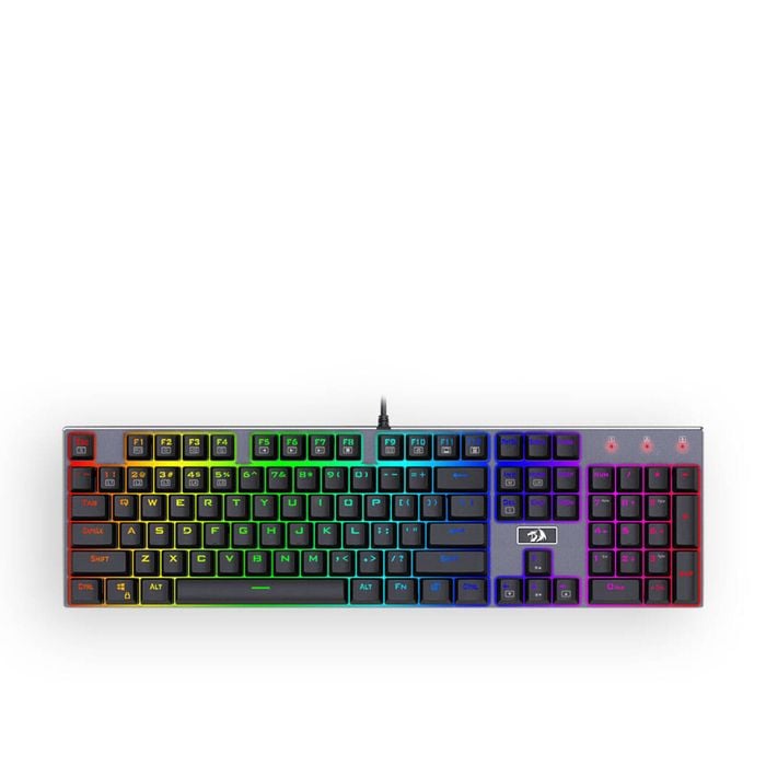 Redragon K556rgb Devarajas Black Metal Full-size Wired Mechanical Keyboard
