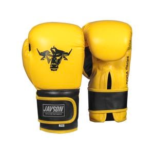 Kids Boxing Gloves Punching Bag Sparring by Javson - Yellow / Black 8 Oz