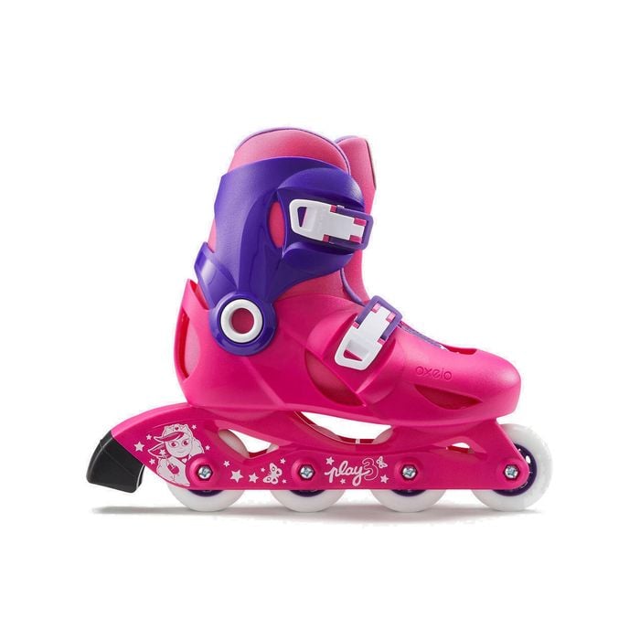 Decathlon - Play 3 Kids' Skates - Pink/Purple - Au C11.5/13 - Eu 30/32