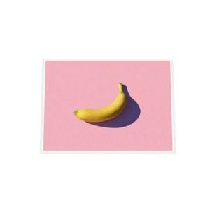 Galrie Stunning Minimal Banana Fine Art Print for Modern Decor, White Frame, 50 x 70cm (20 x 28inch)