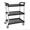 Vogue Mobile Trolley Polypropylene Small Commercial Kitchen Storage Utility Cart
