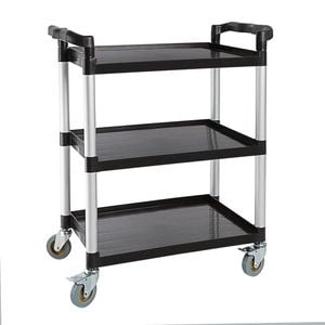 Vogue Mobile Trolley Polypropylene Small Commercial Kitchen Storage Utility Cart