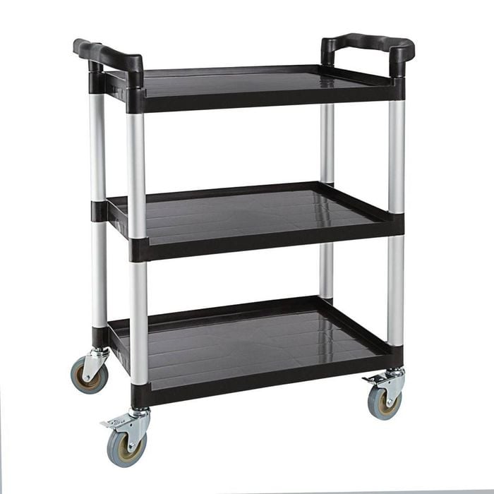 Vogue Mobile Trolley Polypropylene Small Commercial Kitchen Storage Utility Cart