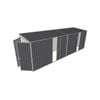 Build-a-Shed 1.5 x 6 x 2m Dual Sliding Side Door Skillion Shed - Grey