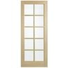 Corinthian 2040 x 820 x 40mm Entrance Door Blonde Oak Translucent Glass AWO40G