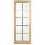 Corinthian 2040 x 820 x 40mm Entrance Door Blonde Oak Translucent Glass AWO40G