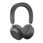 Jabra Evolve2 75 USB-C Link380c MS Stereo Stand Black, 8-Mic Technology, 36 Hours Battery & Fast Charge