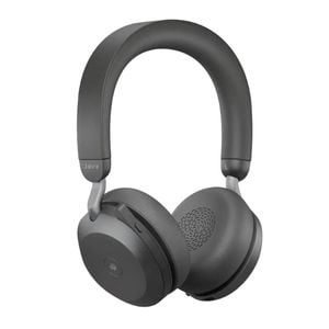 Jabra Evolve2 75 USB-C Link380c MS Stereo Stand Black, 8-Mic Technology, 36 Hours Battery & Fast Charge