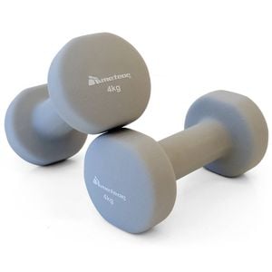 METEOR 4kgx2 Flat Bottom Neoprene Dumbbells