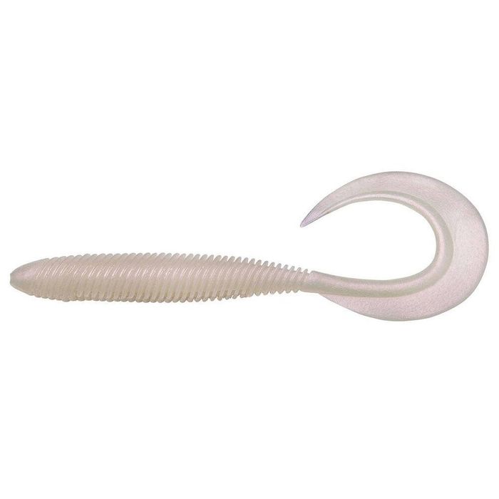 Megabass Kemuri Curly 3.5" Soft Plastic Fishing Lure Pearl White