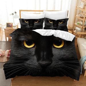 3D Cat Kitty Quilt Cover Set Bedding Set Pillowcases 34