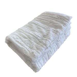 J.Elliot Home Juliet Throw Soft Blanket 130x170cm - Ivory