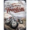 Nostalgic Art Route 66 Freedom 30x40cm Large Metal Tin Sign