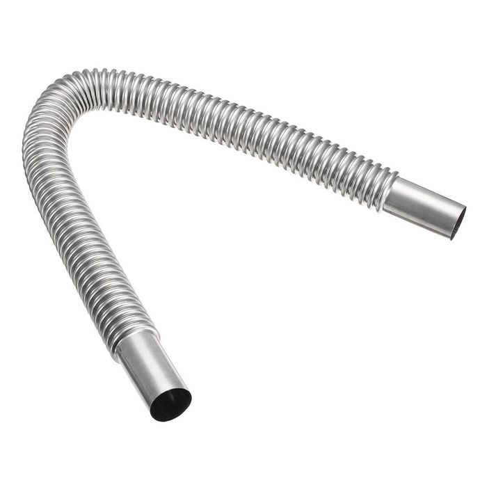 PriceDumb 60cm 2.5cm Car Parking Diesel Air Heater Tank Exhaust Pipe Vent Hose Tube Stainless Steel