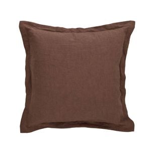 Amalfi Cove Linen Cushion - Chocolate
