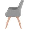 Lorell Mid-century Modern Flannel Cushioned Guest Chair Grey
