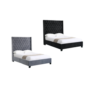 Elegant Collections King Black Ella Winged Bed 180cm