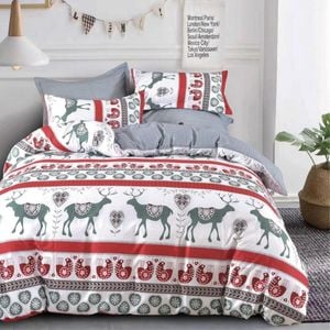 Dreamfields Single Reindeer Love CHRISTMAS Design Quilt Cover Set