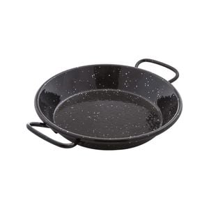 Mini Paella Pan, Alloy Steel, Black, 15 cm