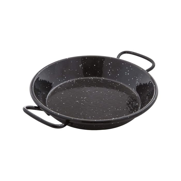 Mini Paella Pan, Alloy Steel, Black, 15 cm