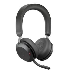 Jabra Evolve2 75 USB-A Link380a MS Stereo Black, 8-Mic Technology, 36 Hours Battery & Fast Charge, Dual-Foam Tech